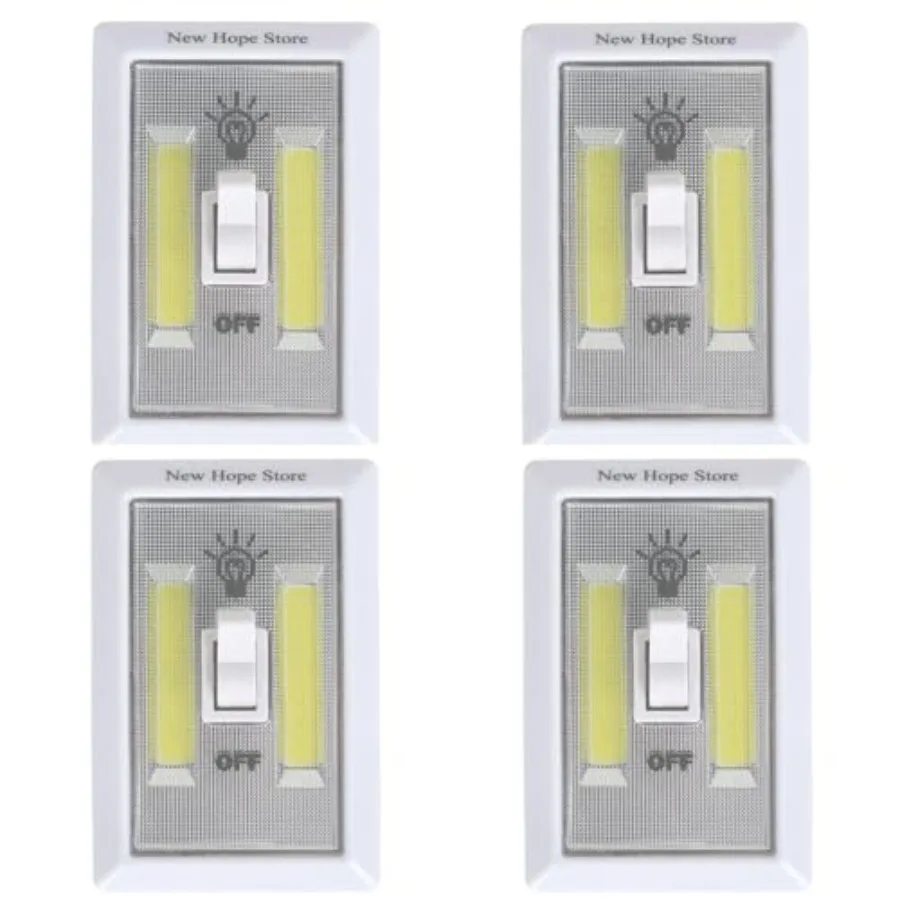 COB LED Night Lights, Battery Operated Cordless Switch 300 Lumen Closet and Cabinet Lamp for Baby Nursery, Hallways and Bedroom