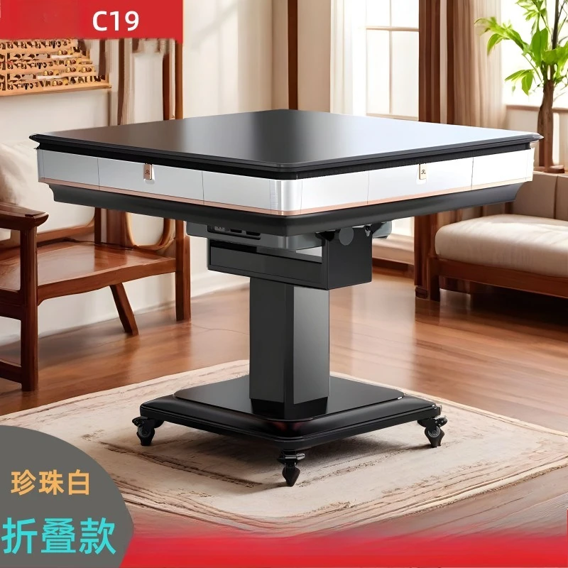 110V electric 220V folding dining table universal mahjong machine, household automatic dual-purpose silent ultra-quiet