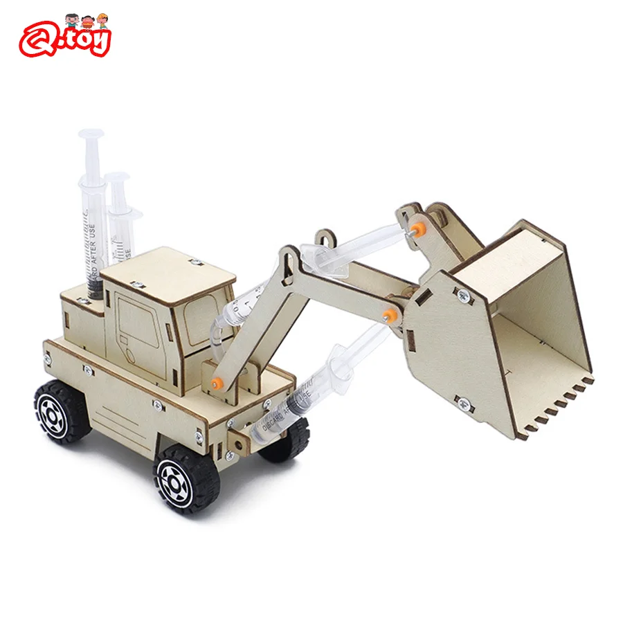 

DIY Hydraulic Bulldozer Model Children Technology Physics Science Toys Experimental Tool STEM Kit Learning Educational for Kid