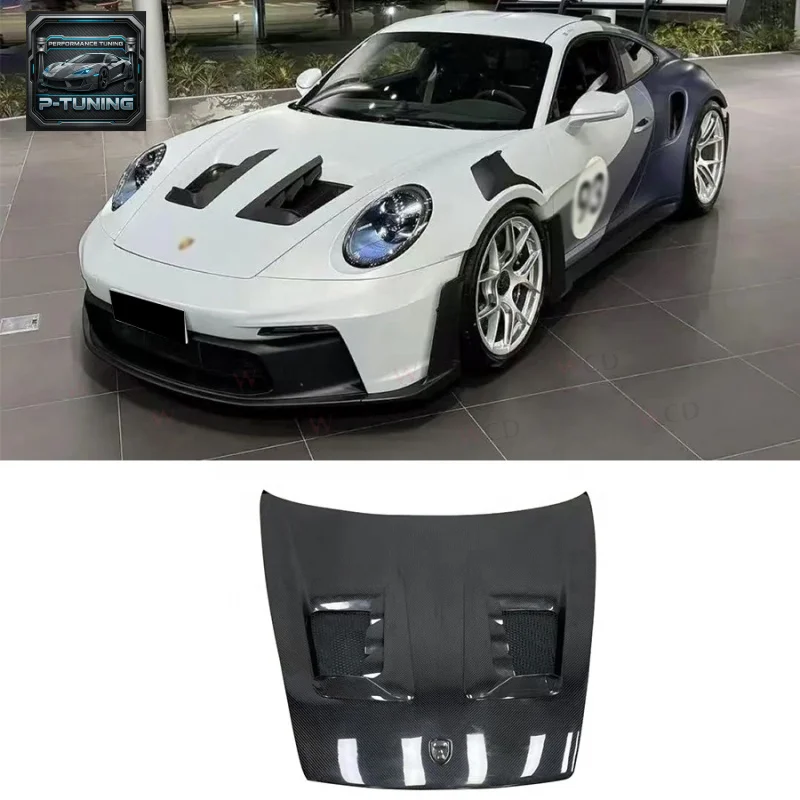 

New Carbon Fiber GT3-RS Style Front Hood for Porsche 911 992 Engine Hood Bonnet Cover Bodykit Car Accessories