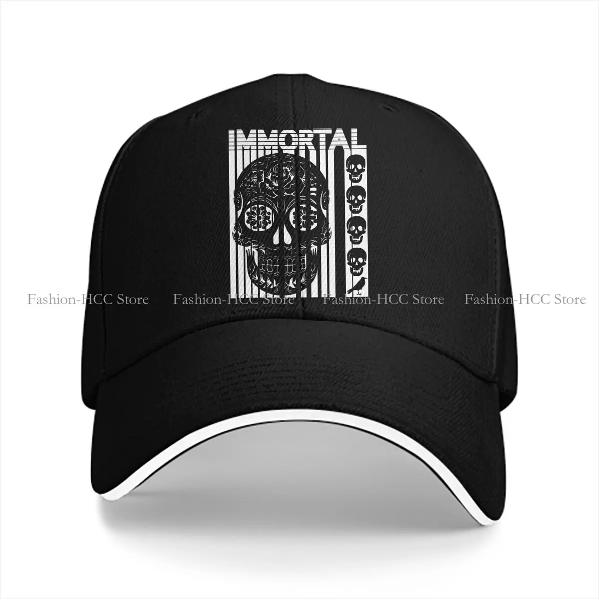 Immortal Solid Color Baseball Caps Peaked Cap Mexican Day of the Dead Skull Sugar Sun Shade Hats Men Women