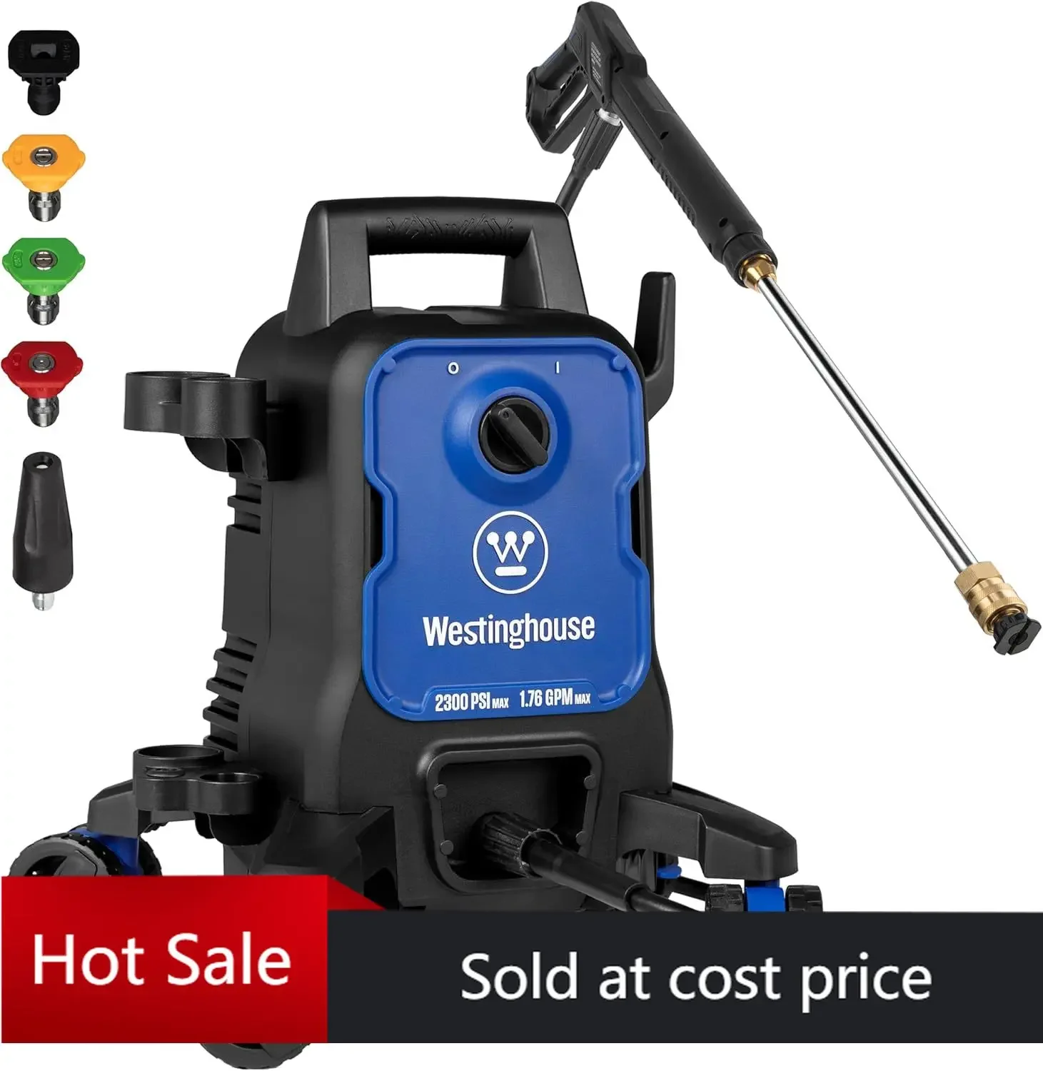 ePX3100 Electric Pressure Washer, 2300 Max PSI 1.76 Max GPM with Anti-Tipping Technology, Onboard Soap Tank, Pro-Style Steel Wan