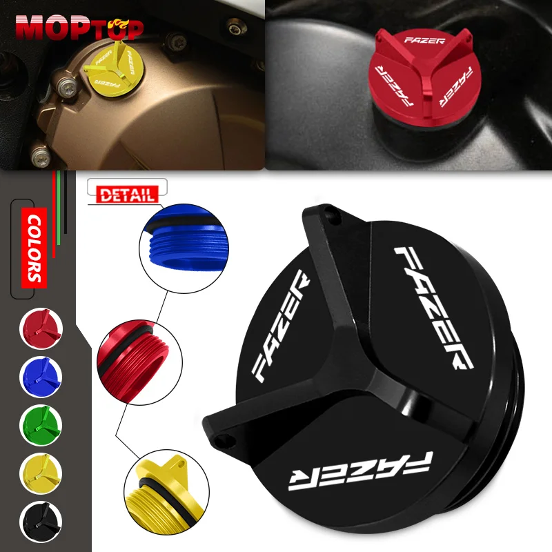 

NEW For Yamaha FAZER FZ1 FZ6 FZ8 Fazer Motorcycle CNC Accessories Engine Oil Filler Oil Filter Cap Plug Cover Screws Protection