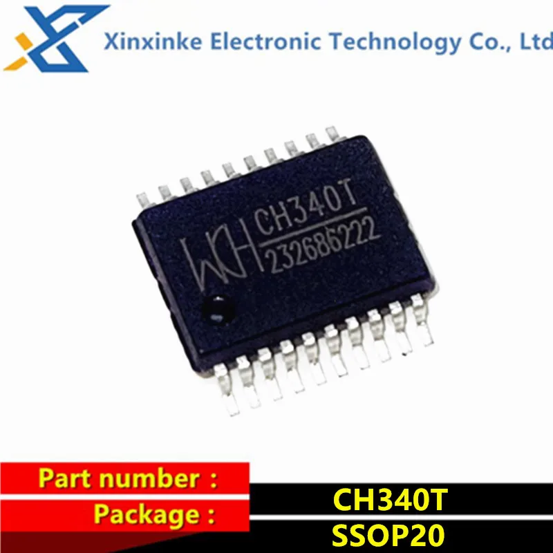 10PCS CH340T SSOP20 SMD Usb-to-serial Port Chip USB Bus Adapter Chip Brand New Original