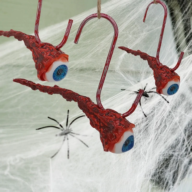 Globos oculares inteligentes de halloween, bola de olhos falsos assustadores, globo ocular oco, globos oculares de halloween com gancho para decoração de halloween