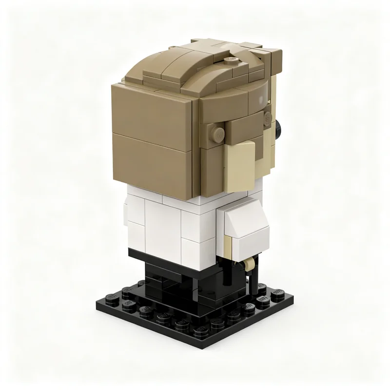 120pcs MOC James Bond Spectre White Suit Brickheadz Model Building Blocks Creative Display Gift Collectible Decor Kids Premium