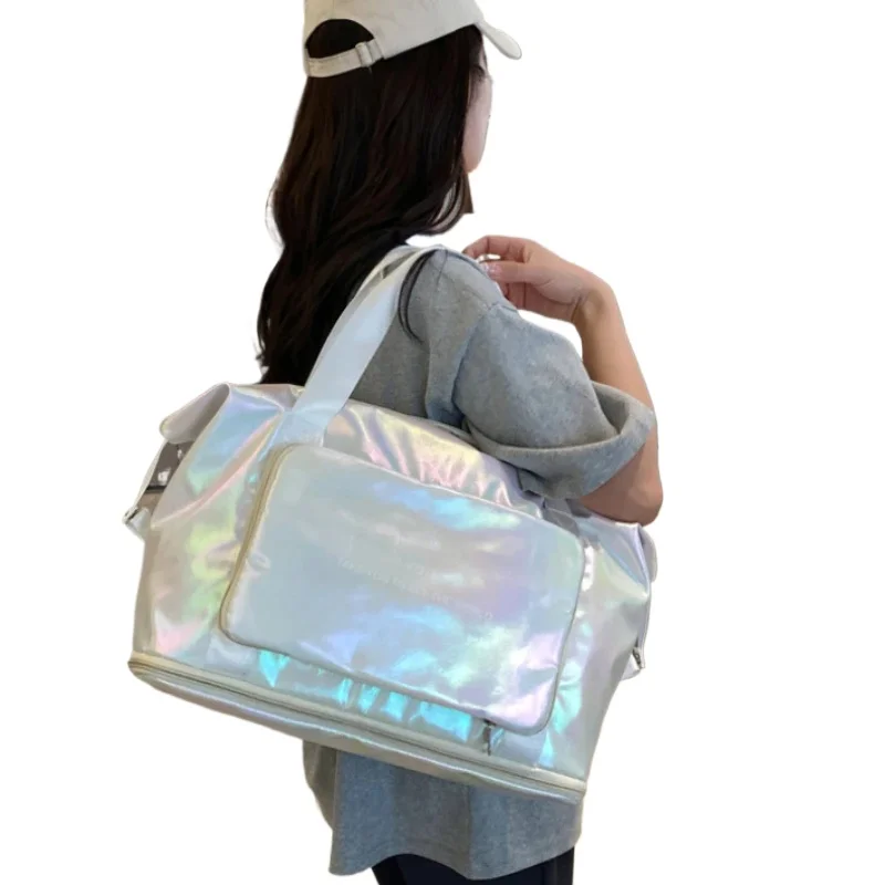 New Travel Tote for Women Oxford Zipper 2024 Hot Sale Expand Space Wear Resistant Waterproof Fitness Bag Foldable Handbag