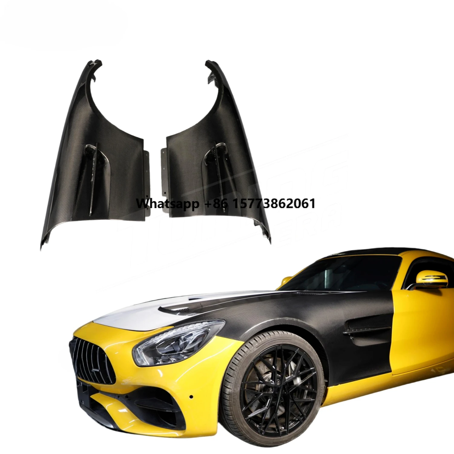 Dry Carbon Fiber GTR Style Side Fender Body Kit Upgrade for  GT GTS GTC 2015-2023