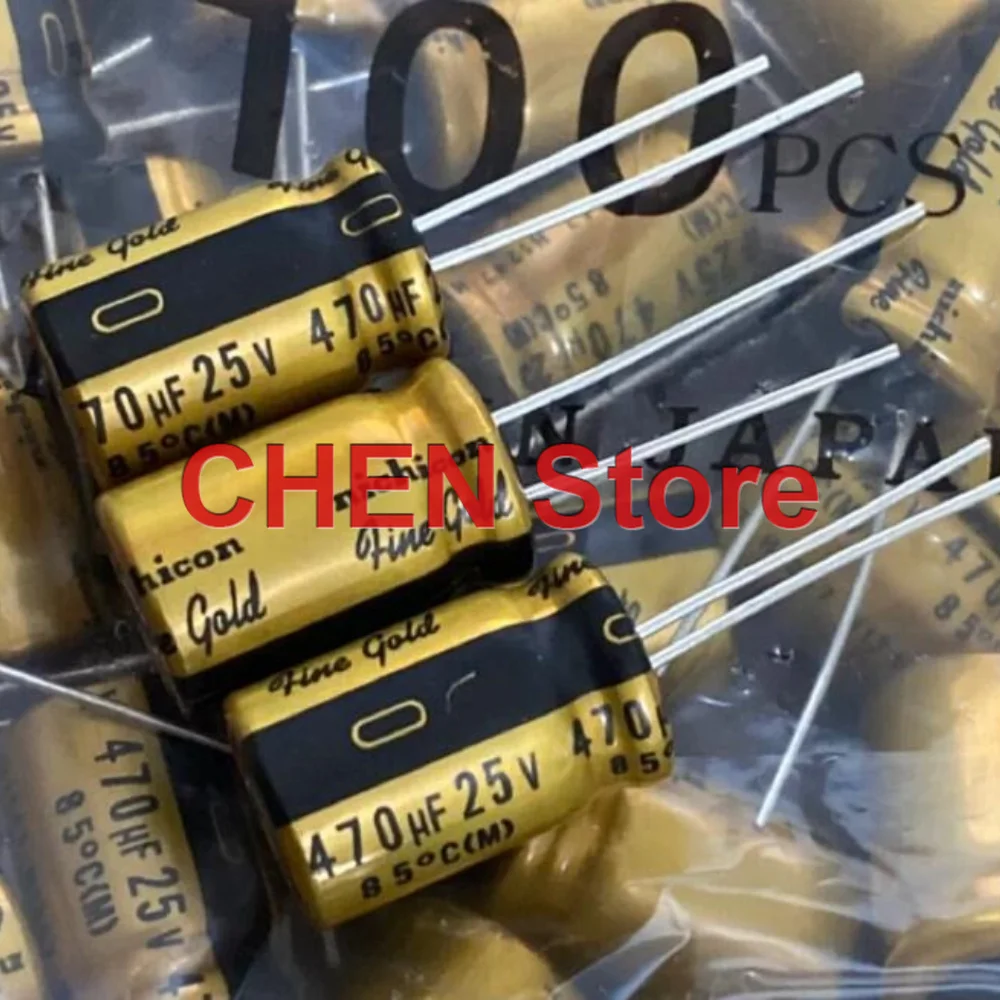 4PCS/10PCS original NICHICON FG 470UF 25V 12.5X20MM 85C fine gold audio electrolytic capacitor 25V470UF free shipping