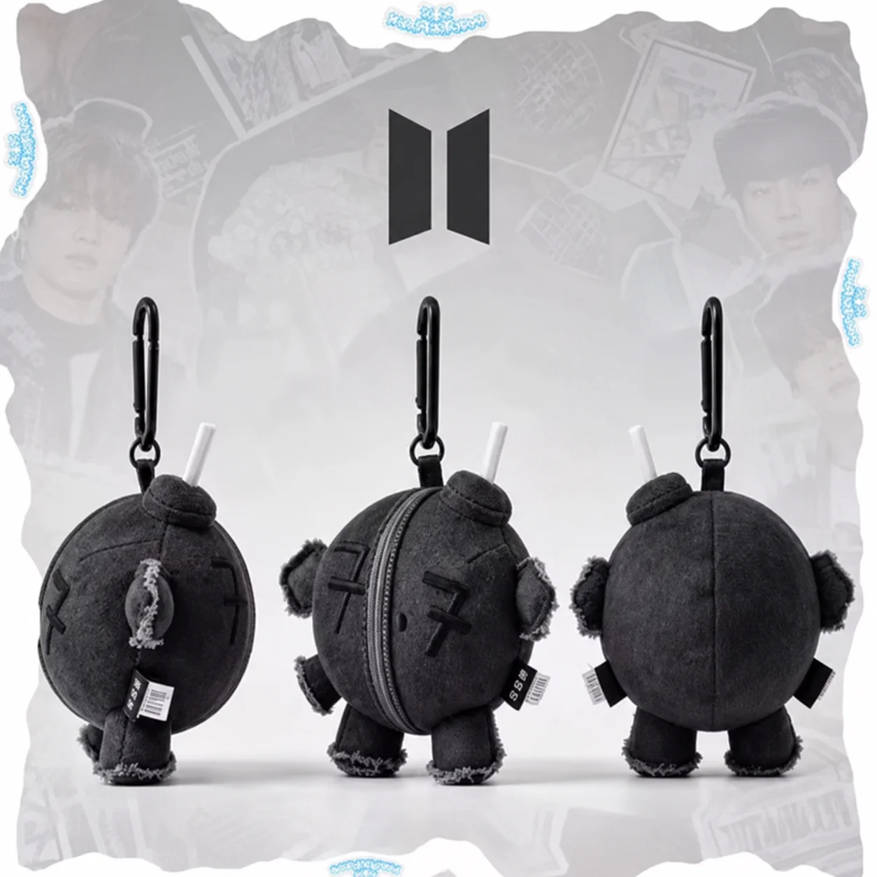 

【In Stock】B-T-S World Tour Arirang Keychain Custom Black Denim Plush Doll Kawaii Collection Birthday Gift For Fans