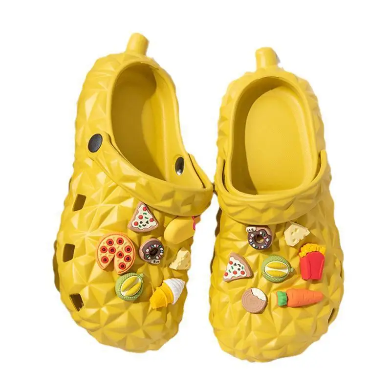 أحذية كهف دوريان مبتكرة للنساء في الصيف، شاطئ خارجي بسيط، نعل ناعم، صنادل كرتونية للزوجين مثل الفاكهة