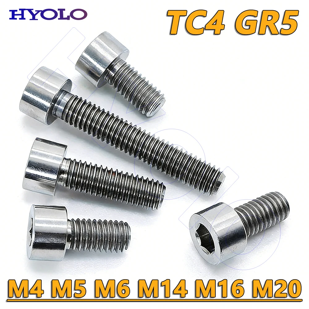 M4 M5 M6 M14 M16 M20 GR5 TC4 Titanium Alloy Hex Socket Head Cap Screws DIN912 Allen Bolts