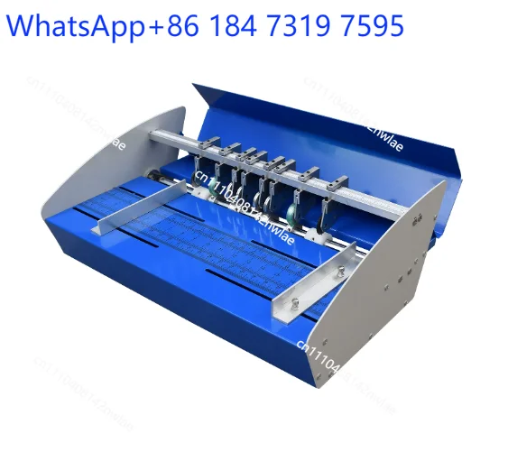 Blue 18 Inch 460mm Electric Creaser Scorer Perforator 3 In1 Combo Paper Creasing Perforating 3 Function Machine 110/220V