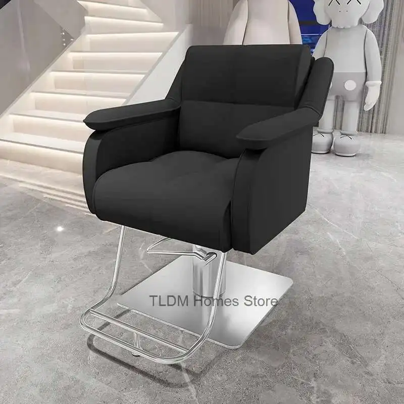 

Minimalist Modern Barber Chair Premium Aesthetic Luxury Swivel Hairdresser Chair Beauty Comfortable Sillon Barberia Furniture