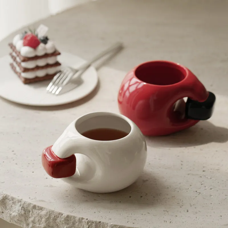 Ceramic mug high value coffee cup underglaze color couple pair gift