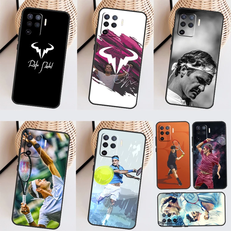 Tennis Roger Federer RF For OPPO A77 A57 A18 A58 A78 A98 A15 A17 A54 A74 A94 A52 A72 A5 A9 A53 S A16 A76 A96 Case