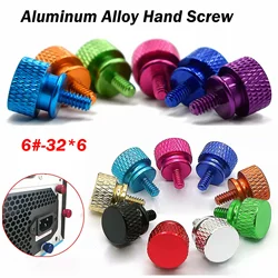 2Pcs 6#-32*6 Computer PC Case DIY Anodized Aluminum Knurled Thumb Bolts Screws Computer Case Side Panel Hard Disk Hand Screw
