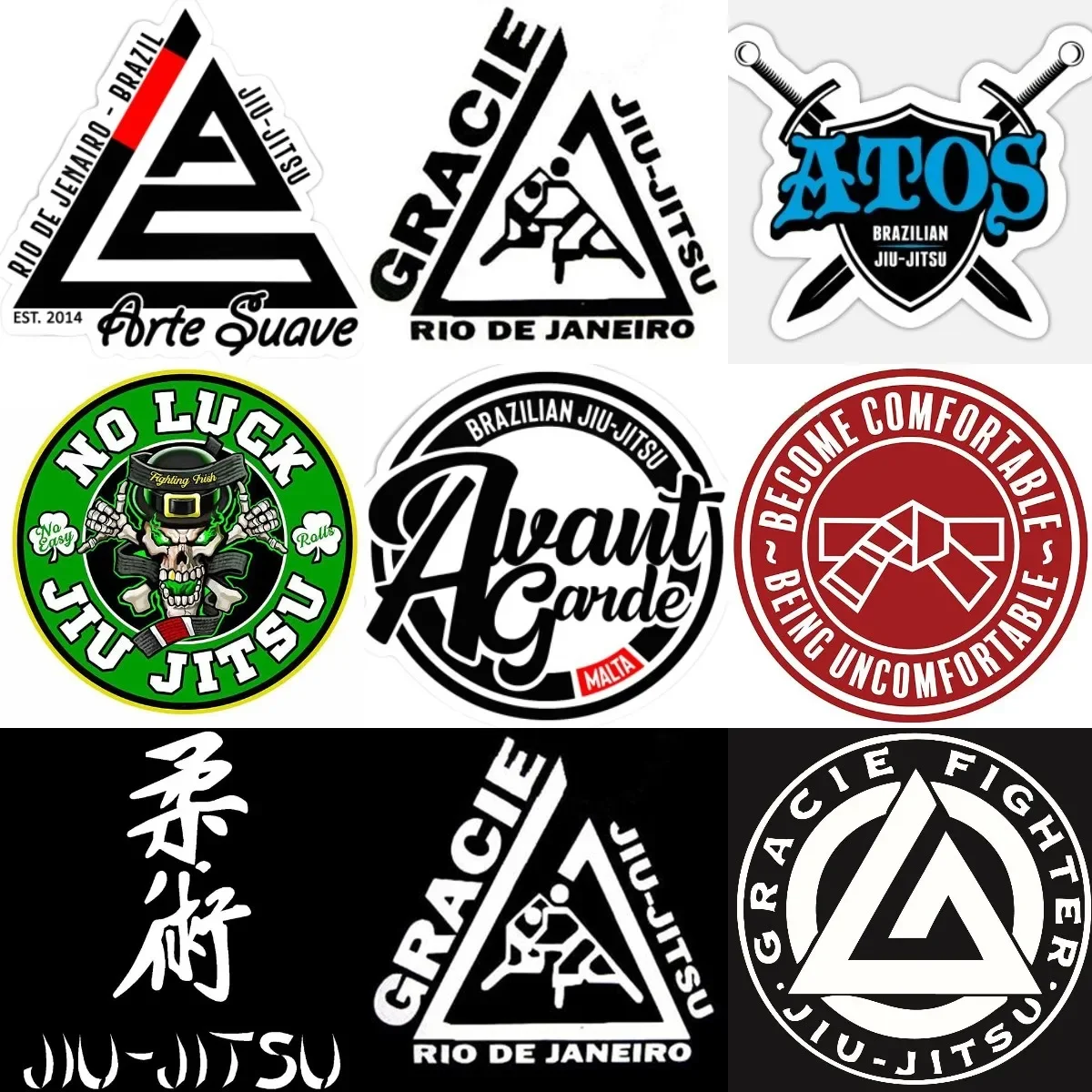 

Jiu Jitsu Black Belt Wrestling Fighting Sticker Table Wall Room Motorcycle Off-road Car Window Truck Helmet Decal Customizable