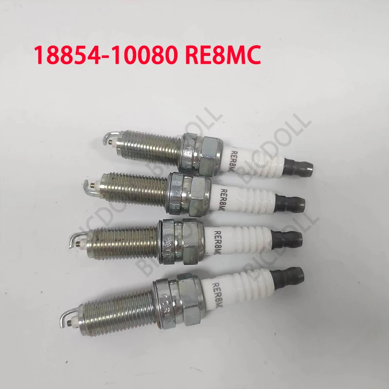 4/6Pcs Spark Plug 18854-10080 RER8MC For HYUNDAI ACCENT ELANTRA HB20 i30 ix35 ELANTRA VERNA KIA CERATO SOUL SPORTAGE