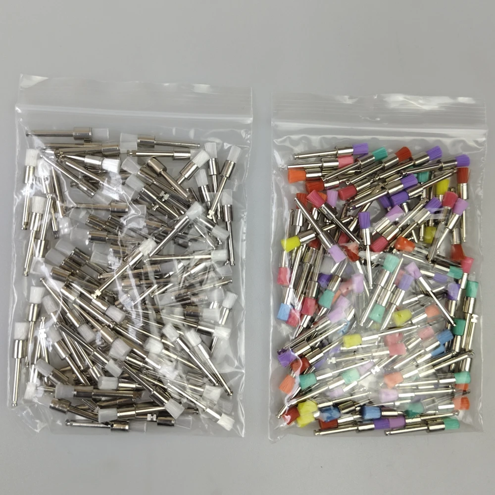 100Pcs Dental Polishing Brush 2.35mm Prophy Cup Care Nylon Colorful Bristles Gifts Teeth Whitening Brushes Dentistry Tools