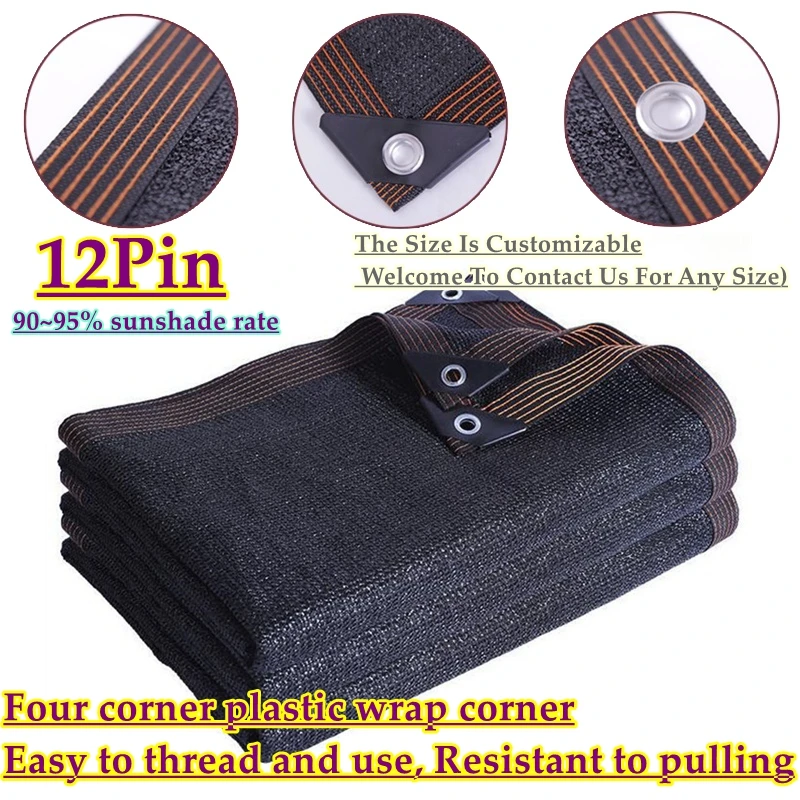 95% Shading 12-Pin Garden Plants Sun Shelter UV Resistant Greenhouse Shading Cover – Lightweight Sunshade Net for Outdoor Awning