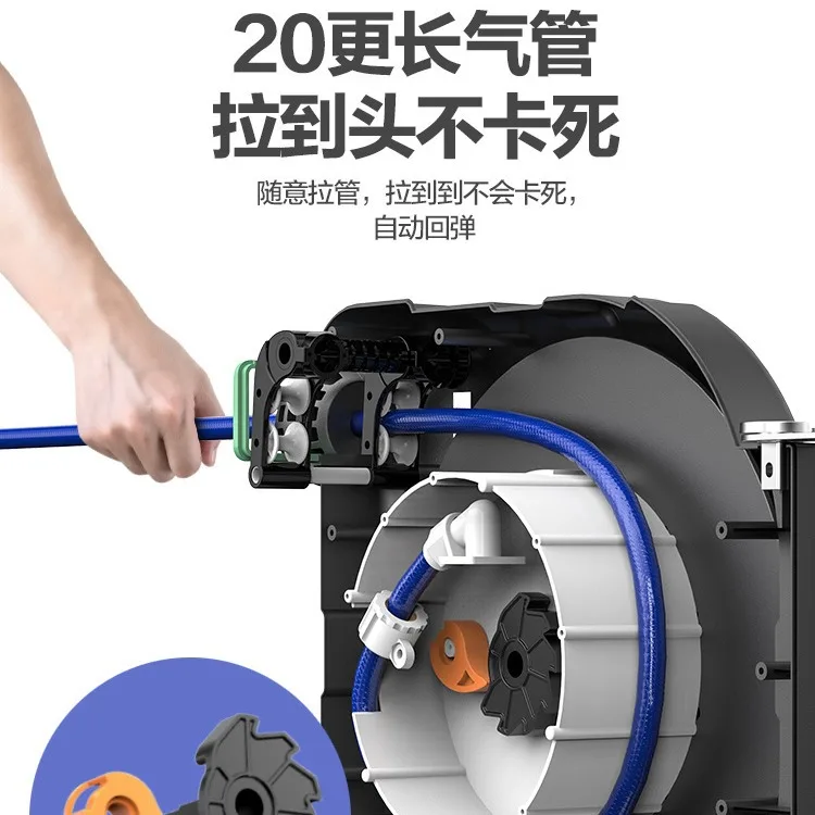 Dynamic telescopic pipe reel foam drum water drum PVC wrapped bobbin car wash water gun