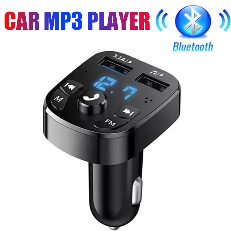 Car MP3 Player Dual USB Fast Charger Fm Bluetooth Receiver Bluetooth Compatible 5.0 Fm Transmitter USB Flash Drive Plug Car Kit