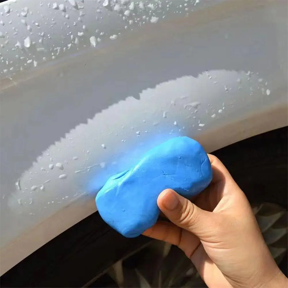 Barre d'argile pour lavage de voiture, traitement de polissage de cire de détail bleu de qualité Fine, dissolvant de boue de lavage de véhicule pour verre automobile, rouille, huile et taches