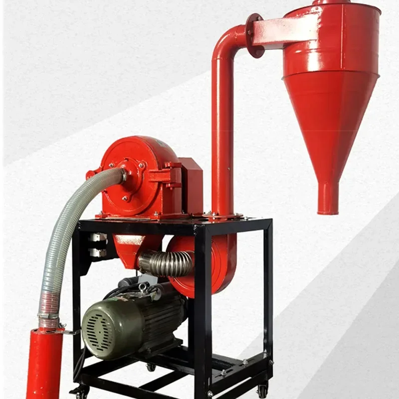 Pulverizador de milho doméstico automático, auto-escorvante, grande capacidade, grão inteiro, moinho de farinha para reprodução, 220V