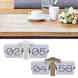 Big Flip Clock Big Flip Clock Easy To Read Knob Adjustment Automatic Flip Clock for Bedroom Living Room 24Hour