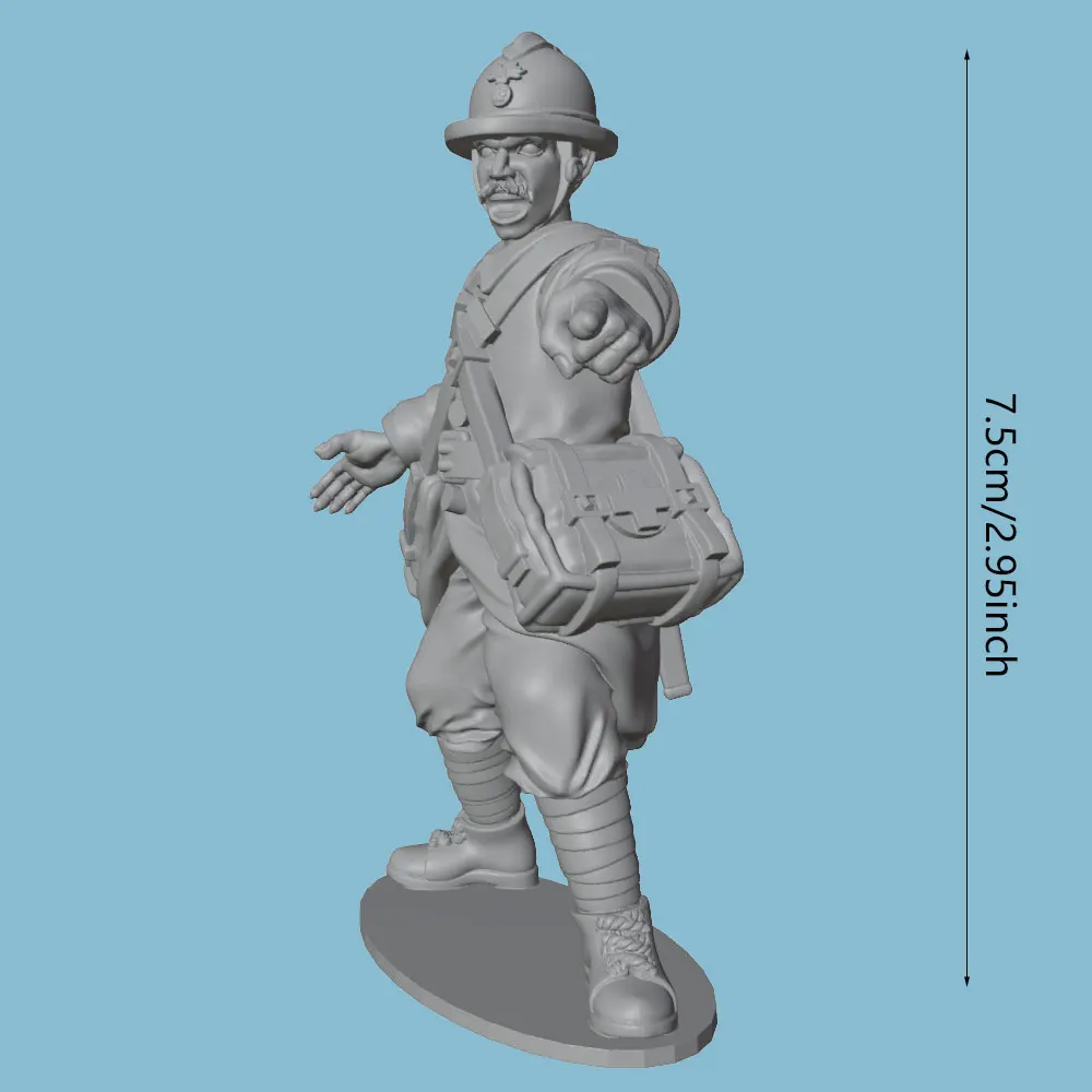 Miniatura de resina 75mm – Instructor militar para coleccionismo - imagen 5