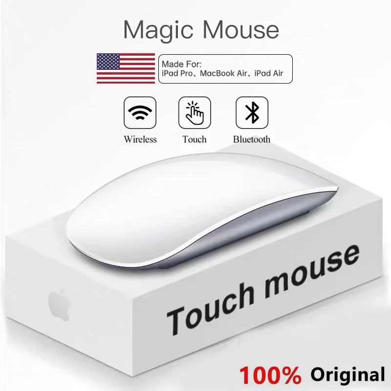 For Apple Original Wireless Bluetooth Touch Magic Mouse 2 For Macbook Pro Air Mini Laptop Tablet PC iPad Gaming Ergonomico Mouse — product photo 1 of 1