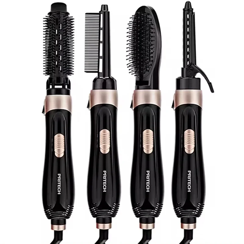 

Multifunction 4 In 1 Hot Air Comb Hair Curler Straightener Curler Negative Ion Hair Dryer Hair Styling