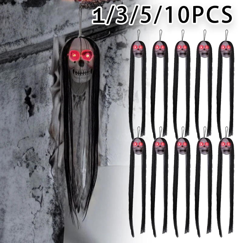 Spukhaus-Horror-Dekor, gruselige weinende Hexe, fliegende Skelette, hängende Geister, Halloween, erschreckende dekorative Requisiten, Ornamente