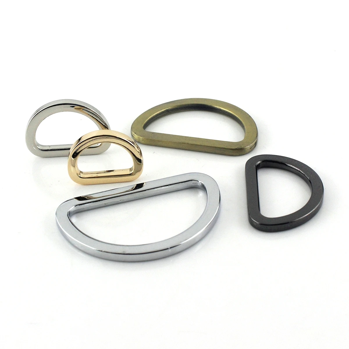 1pcs Metal Dee Ring Mould Formed Belt Buckle Flat Head Leather craft Garment Bag Strap Hardware Accessory