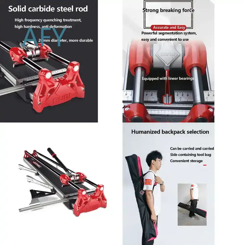 Dual Track Manual Tile Cutting Machine for 185mm 1000mm 1200mm Tiles Floor Wall Ceramic Porcelain Stone Mosaic Cutting Tool