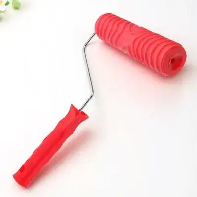 Premium Textured Rubber Patterned Paint For Wall Decor Diy Embossing Reusable Wall Ceiling Cabinet Paint Roller Drywall Texture