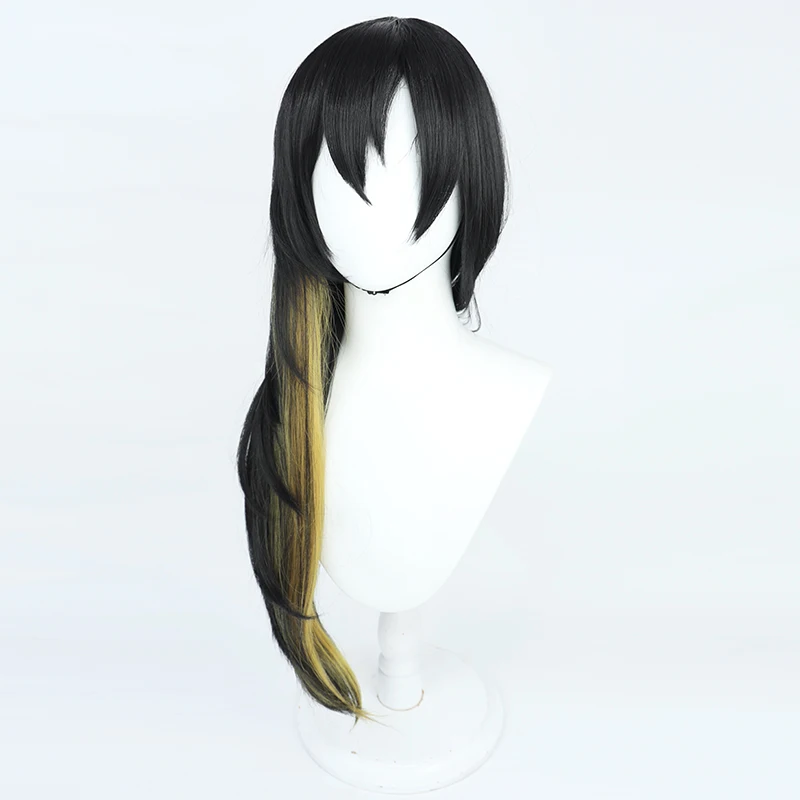 Lobotomy Corporation Binah Cosplay Sephirah Wig Black Heat Resistant Synthetic Halloween Costume Wigs + Wig Cap