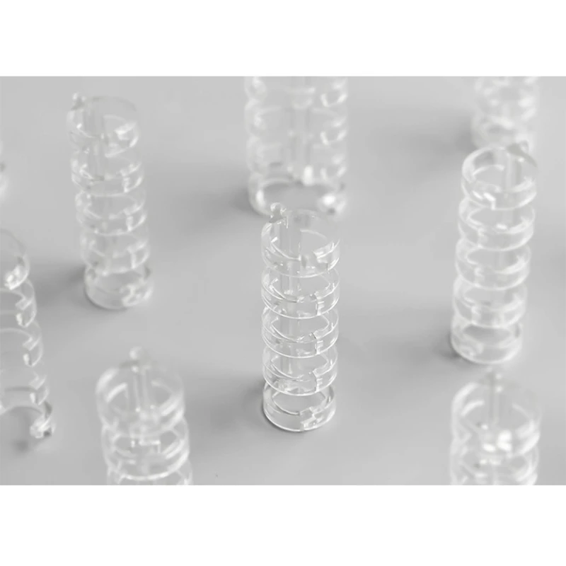 2023 nowy uniwersalny 5-pierścieniowy przezroczysty pierścień dziurkujący 5-pierścieniowy przezroczysty klips do wiązania do DIY