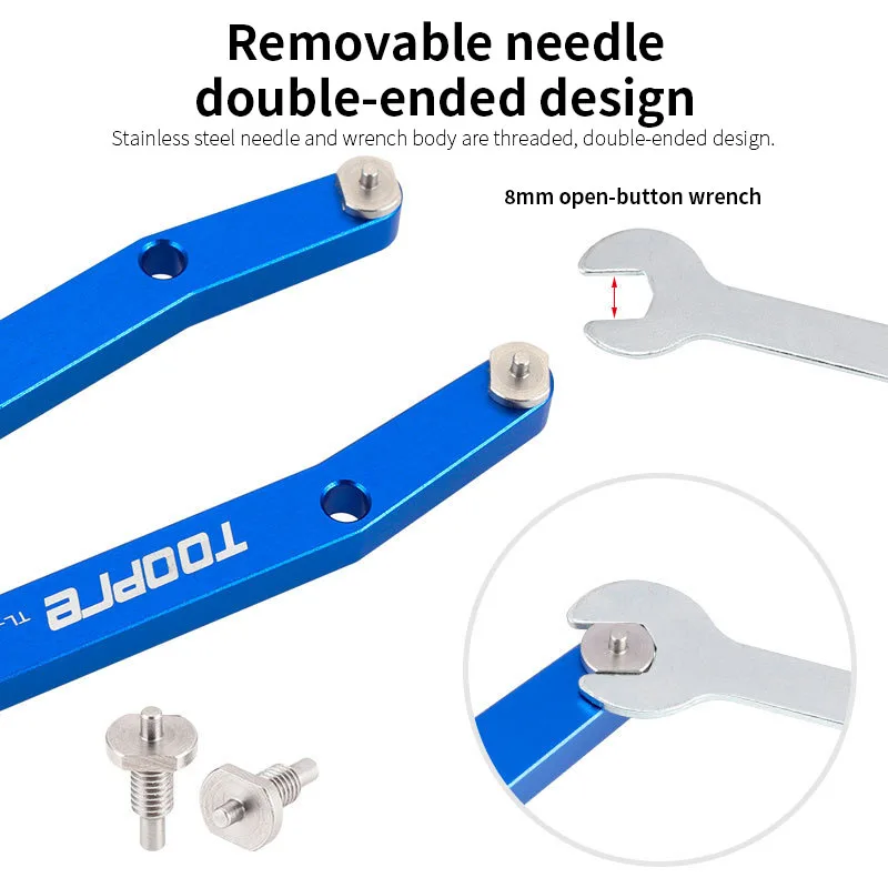 TOOPRE Bicycle Pin Hook Adjustable Wrench DUB Crank Cover Removal Tool Motorcycle Shock Oil Seal Seatshock Fork Repair Tool