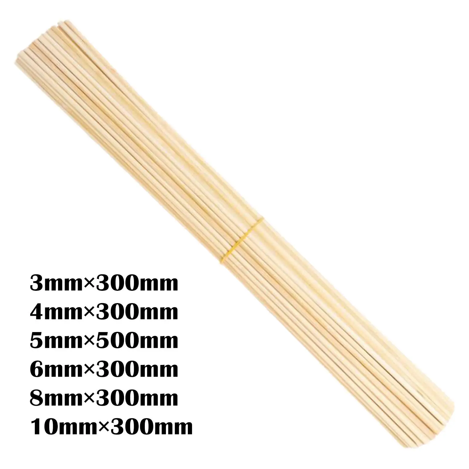 

3xUnfinished Bamboo Sticks Crafts Smooth DIY Driftwood 50 Pieces 3×300mm