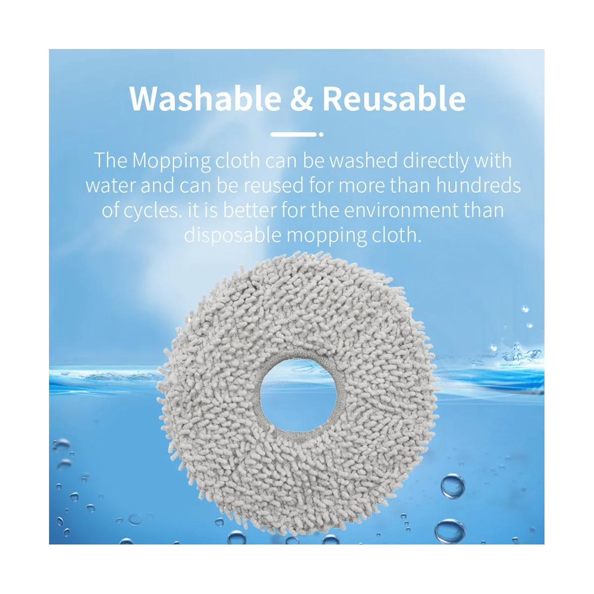 10 SZTUK części zamiennych Nakładka do mopa do odkurzacza robota Deebot X2 / X2 Pro / DEX86 Zmywalna ściereczka do mopa