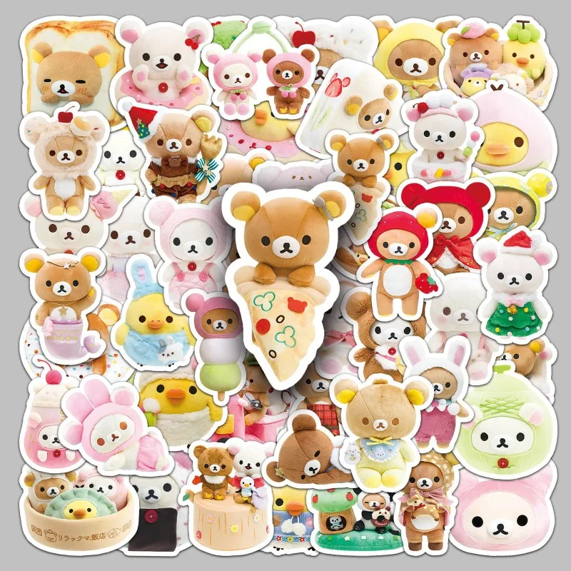 

54Pcs Cute Cartoon Rilakkumas Stickers Graffiti for Scrapbook Laptop Phone Luggage Skateboard Decals Sticker Toy Gifts