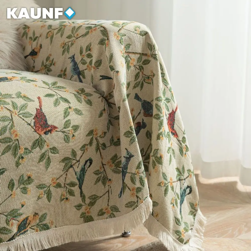 KAUNFO Sofa Slipcovers Decorative Sofa Cover for Living Room Non-Slip Couch Protector 1PC