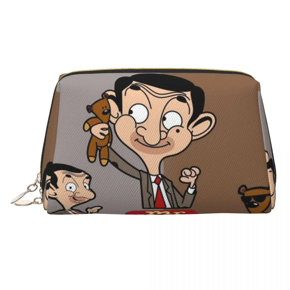 

Mr. Bean Cartoon Women Cosmetic Bag Travel Makeup Organizer Pouch Toiletry Storage Dopp Kit Box