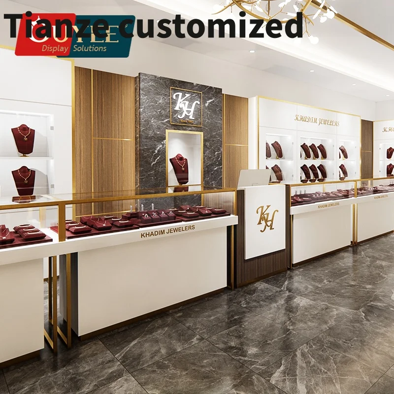 Customized-shop interior furniture watch display cabinet jewellery showroom designs jewelry store display showcase