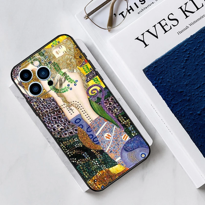 Gustav Klimt Art Case For iPhone 15 16 Pro Max 14 12 11 13 Pro Max Plus XR X XS Max 12 13 Mini Cover