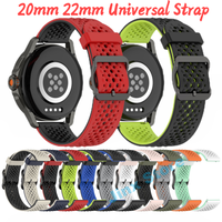 20mm 22mm Silicone Strap For Huawei Watch GT4 Pro 46mm Bicolor Wrist Band GT 3 SE 2 42mm HONOR Magic Watch4 GS 3 Pro 4 Bracelet