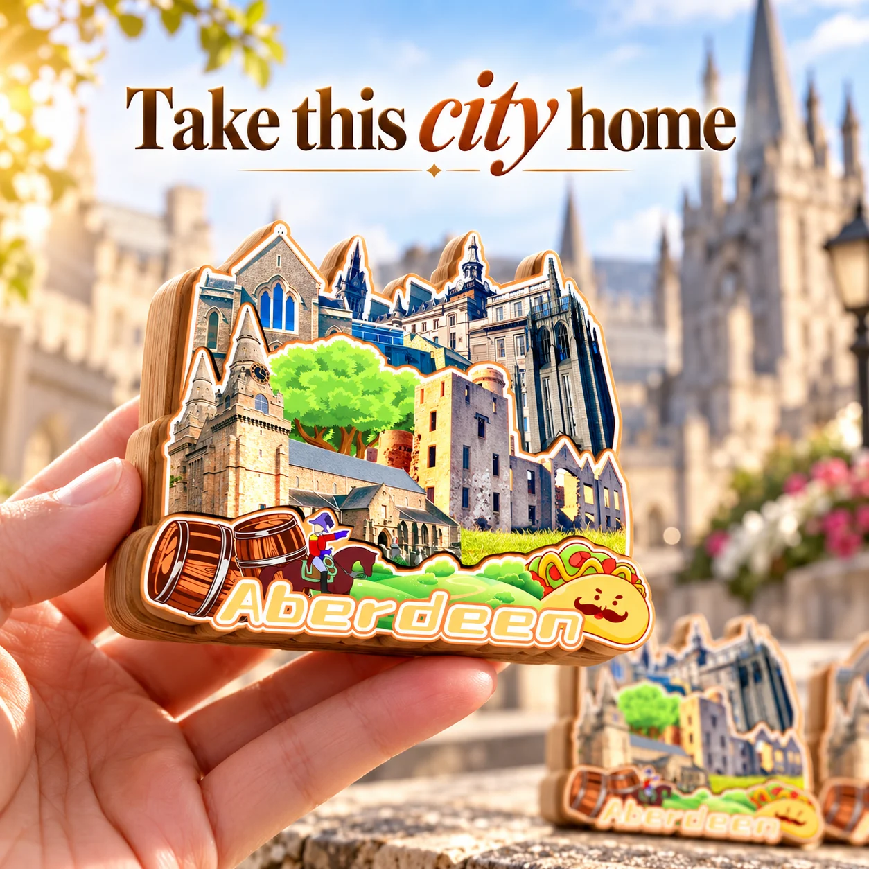 Windsor Sheffield Cardiff Nottingham Newcastle Leicester Plymouth Norwich AberdeenUK Fridge Magnet Travel Souvenir Gift