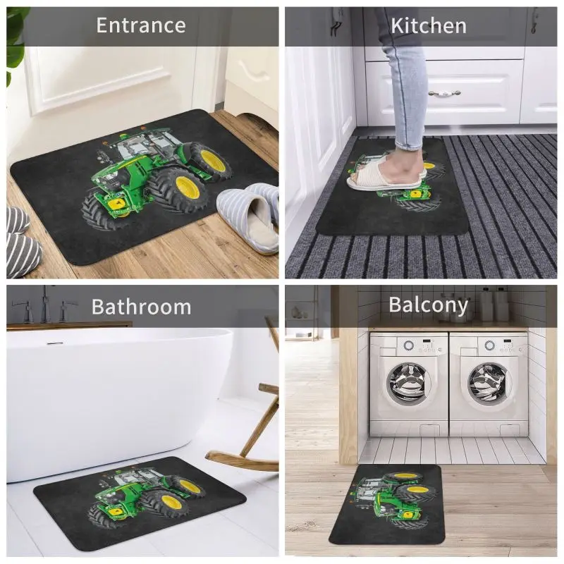 Custom Tractor Doormat Mat Anti-Slip Kitchen Bath Balcony Rug Carpet 40*60cm